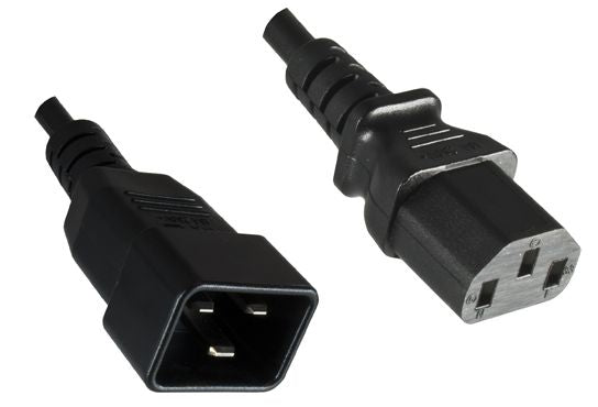 MicroConnect PowerCord C13-C20 10A 1m Black