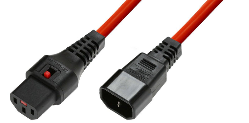 MicroConnect Powercord C13 IEC Lock - C14