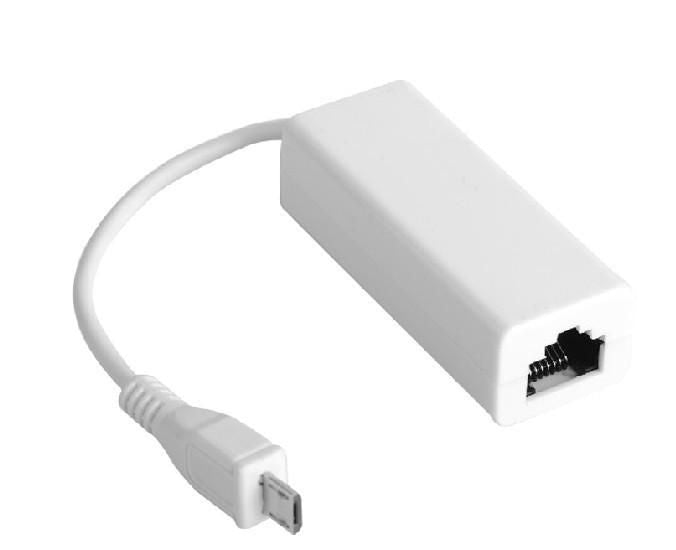 MicroConnect USB MICRO to Ethernet, White