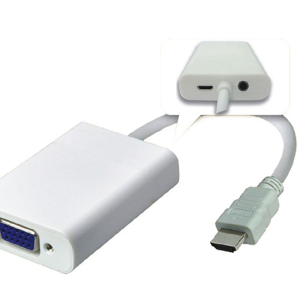 MicroConnect Adapter HDMI - VGA M/F, White