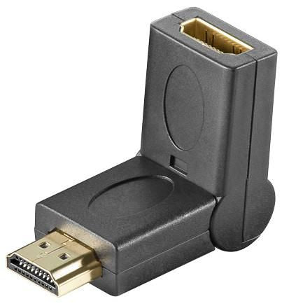 MicroConnect HDMI angled 180�  M/F Adapter