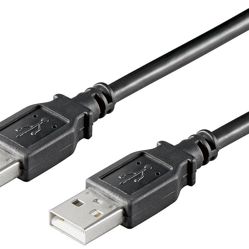 MicroConnect USB 2.0 AA 5 m MM, Schwarz