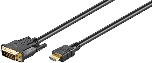 MicroConnect HDMI 19 - DVI-D M-M Cable 1m