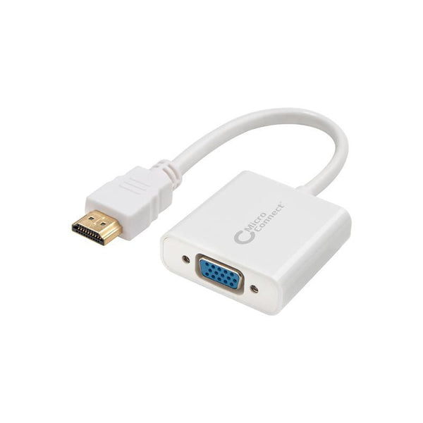 MicroConnect Adapter HDMI - VGA M/F, White
