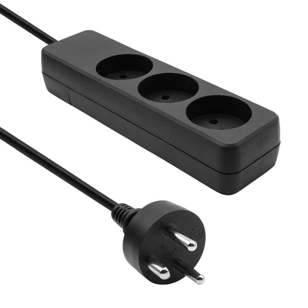 MicroConnect Dänische 3-fach Steckdosenleiste