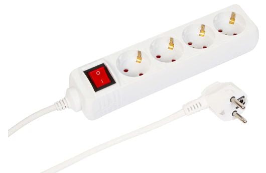 MicroConnect 4-way Schuko Power Strip