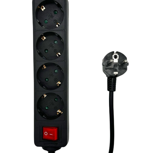 MicroConnect 4-way Schuko Socket on/off