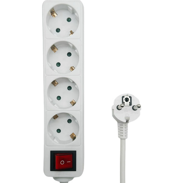 MicroConnect 4-way Schuko Power Strip