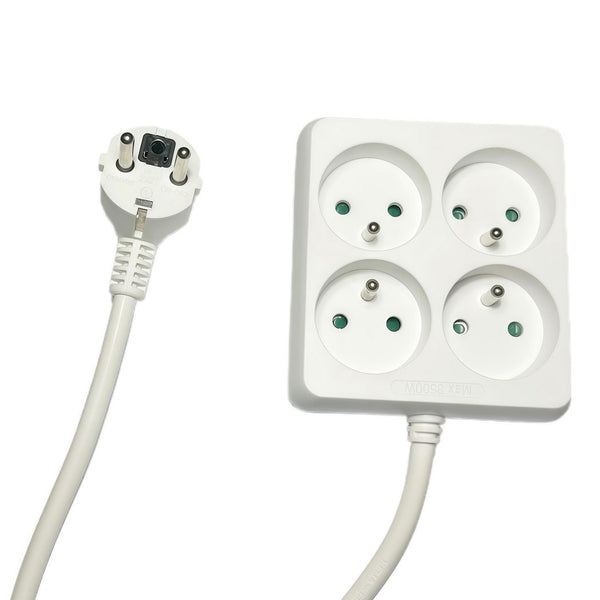 MicroConnect 4-fach Steckdosenleiste (quadratisch)