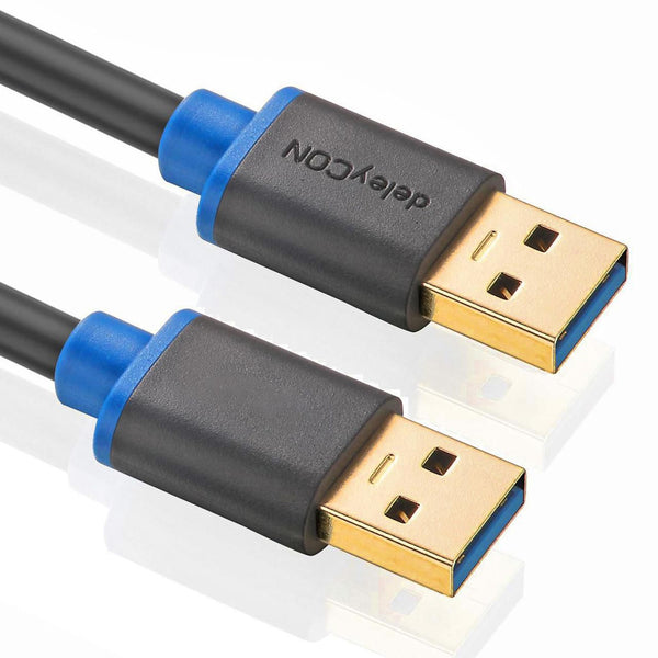 deleyCON USB 3.0 kabel, 1,0m, USB-A: