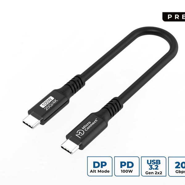 MicroConnect Premium USB-C-kabel 0,15m