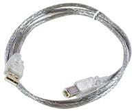 MicroConnect USB2.0 A-B 5m M-M,Transparent